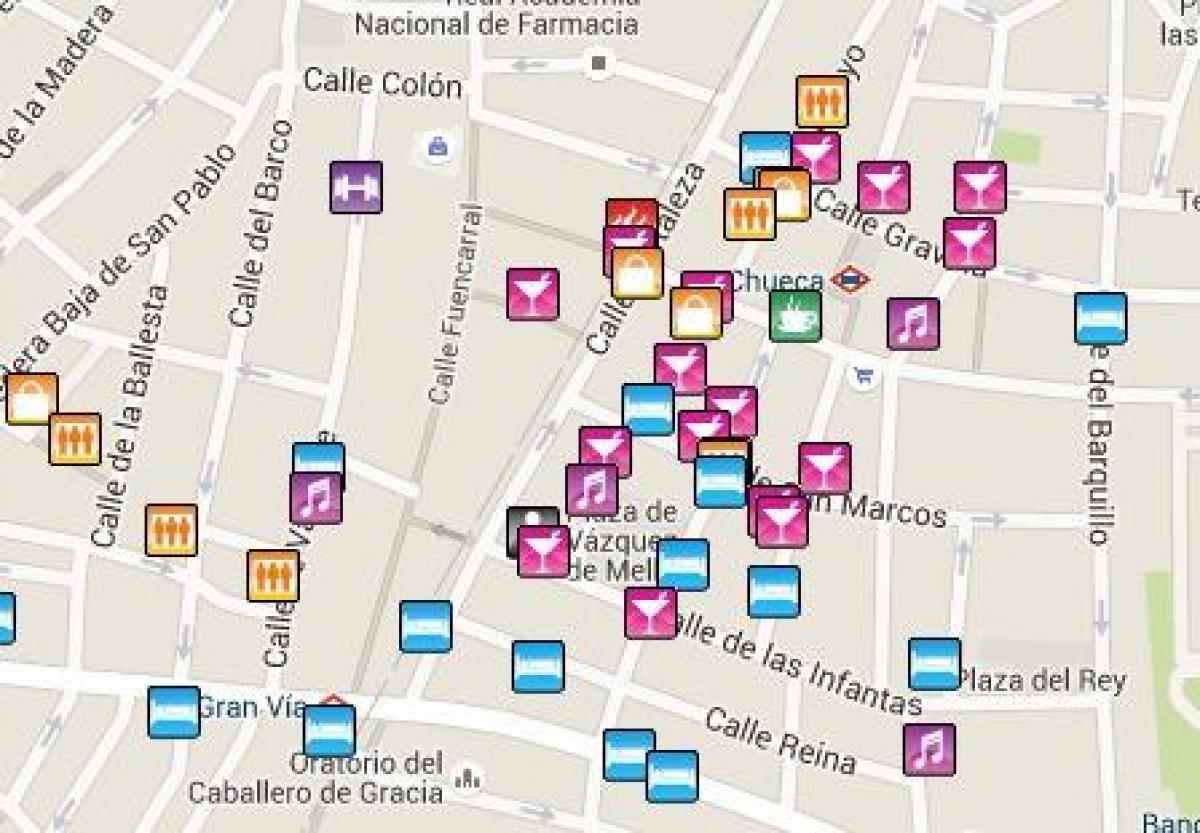 геј-подручју Мадрида мапи