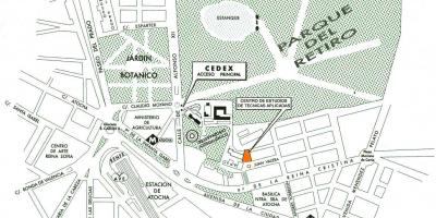 Карта станицу Аточа Мадрид
