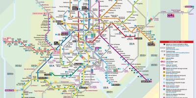 Карта Мадрида трамвајем