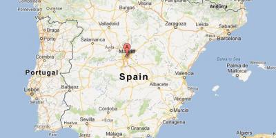 Мапа Шпаније показује Мадрид