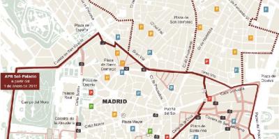 Карта Мадрида паркинг