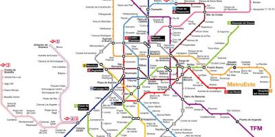 Метро карта Мадрида