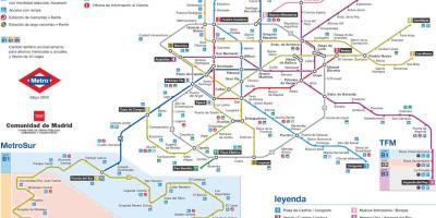 Мадрид метро карта