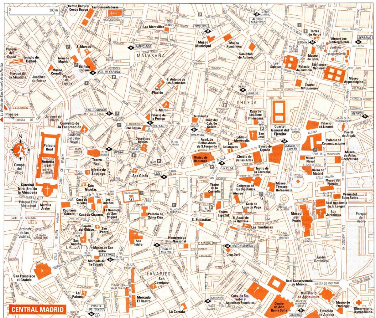 туристичка карта центра Мадрида