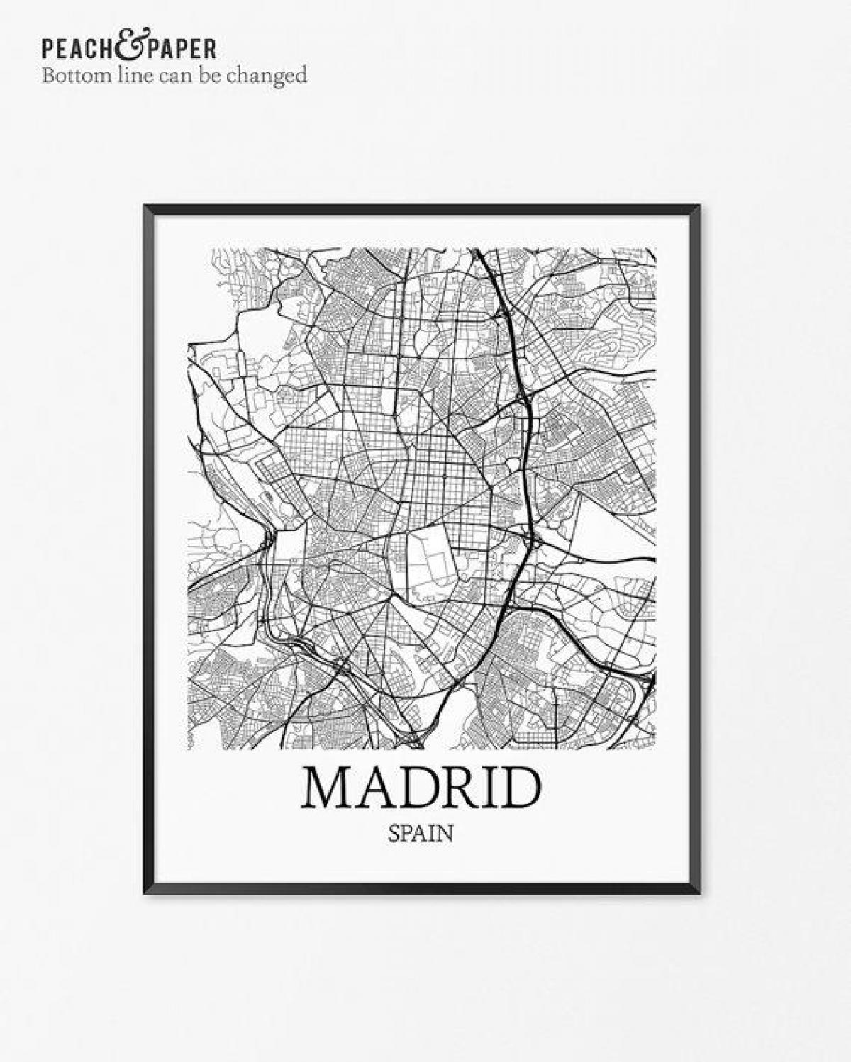 карта Мадрида карта Постер 