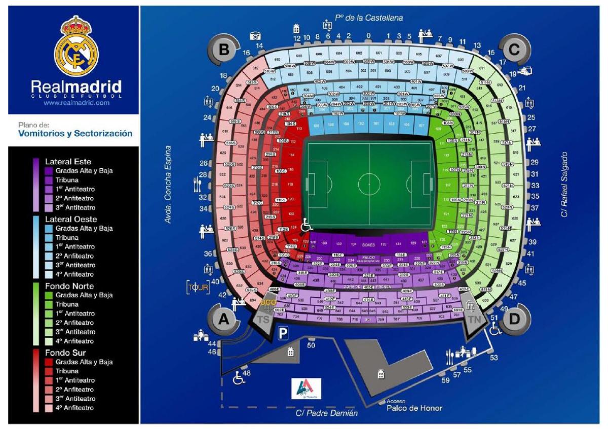 стадион Сантјаго Бернабеу на мапи