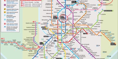 Аеродром Мадрид шема метро 