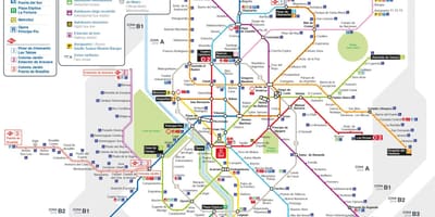 Карта Мадрида у јавном превозу